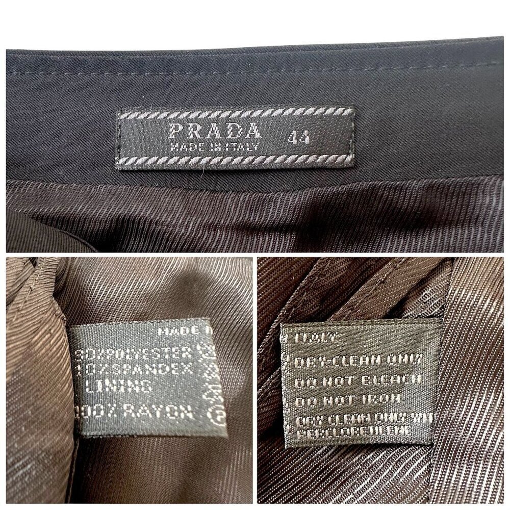 Vintage Prada Black Tech Mini Skirt IT 44 | Y2K Minimalist Made in Italy - Picture 14 of 14